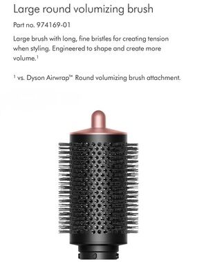 Dyson Large Round Styling Brush Attachment in Copper and Black